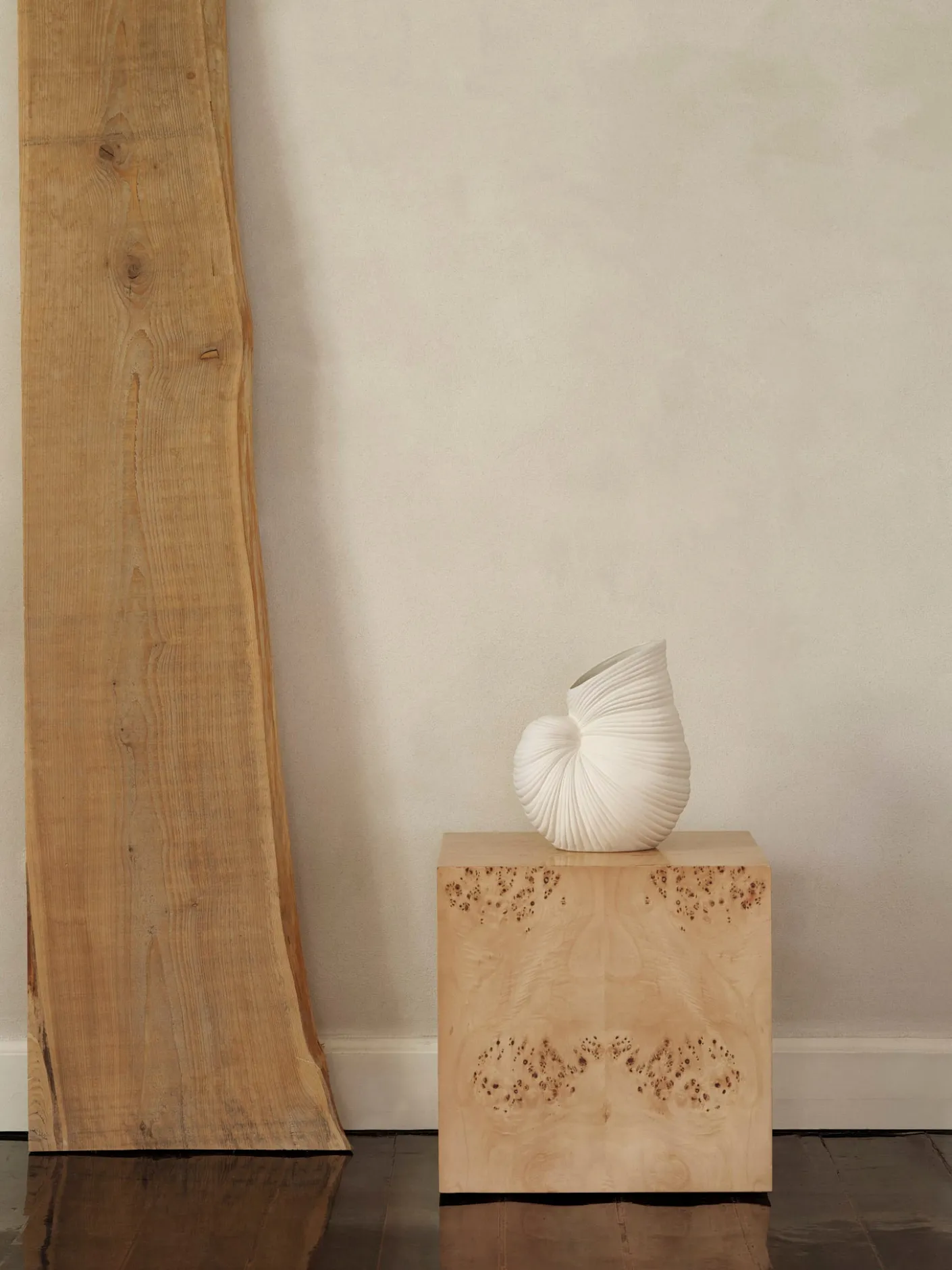 Burl Cube Side Table