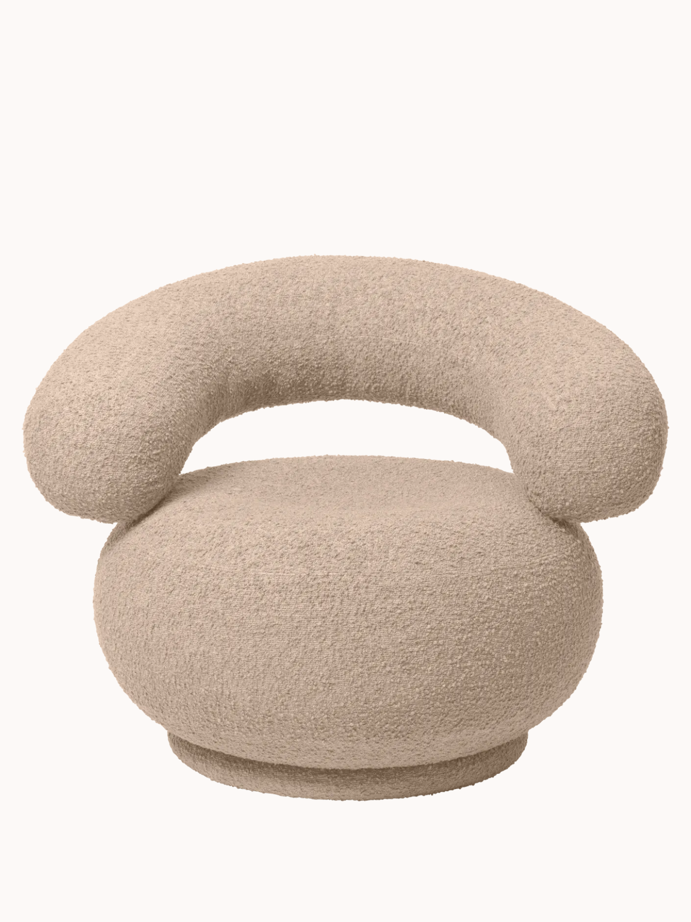 Orbo Lounge Chair - Raw Bouclé